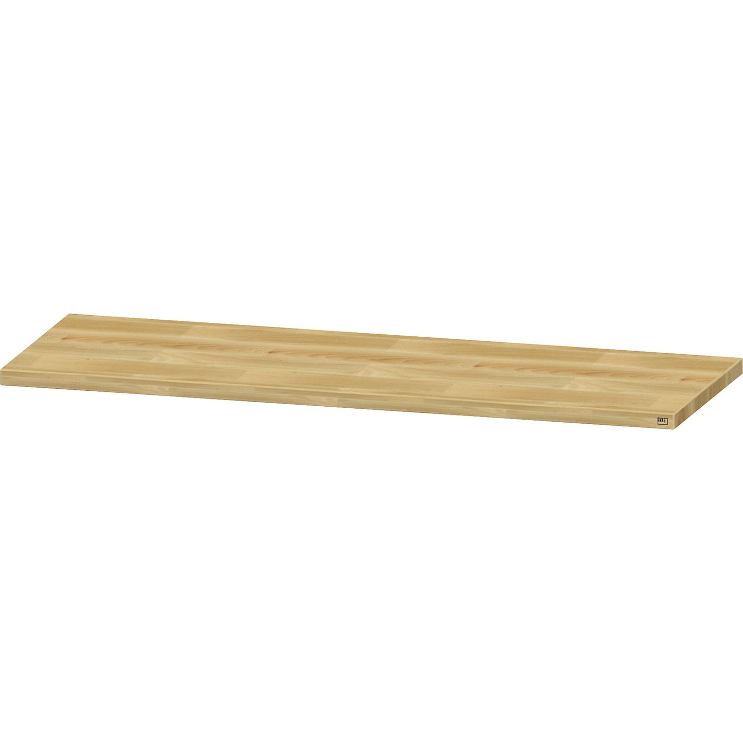 Worktop for workbench, solid copper beech worktop, width 2000 mm, thickness 50 mm.