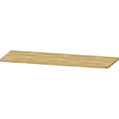 Worktop for workbench, solid copper beech worktop, width 2000 mm, thickness 50 mm.