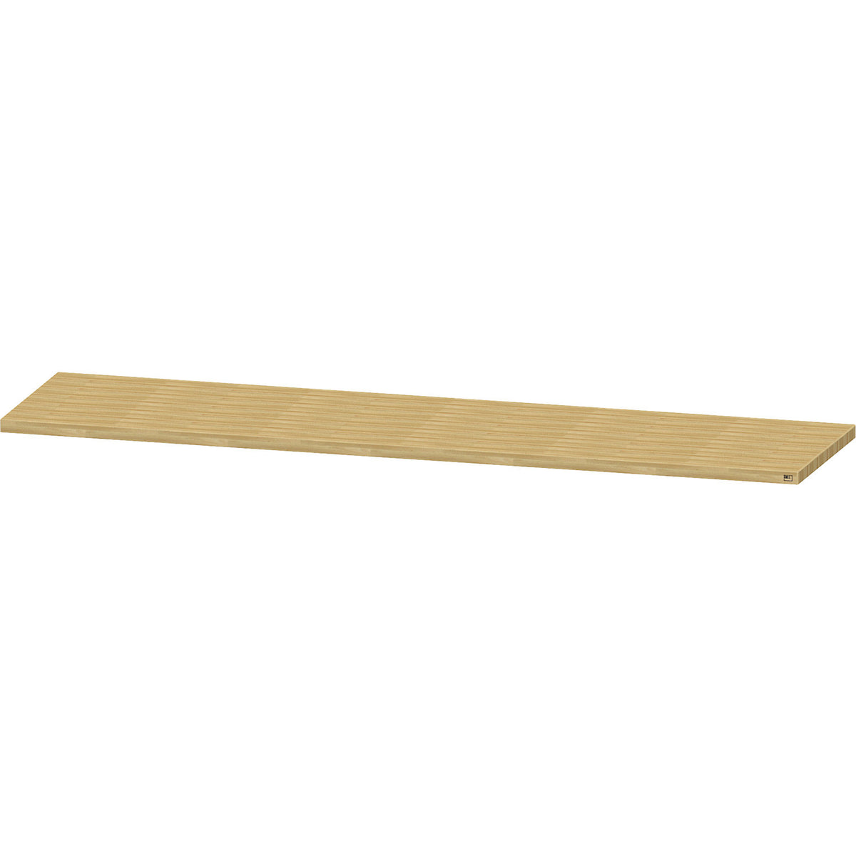 Worktop for workbench, solid copper beech worktop, width 2800 mm, thickness 50 mm.