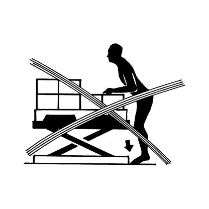 Low profile lift table, E series, max. load 1200 kg, LxW 1300 x 910 mm, 400 V 3-phase.