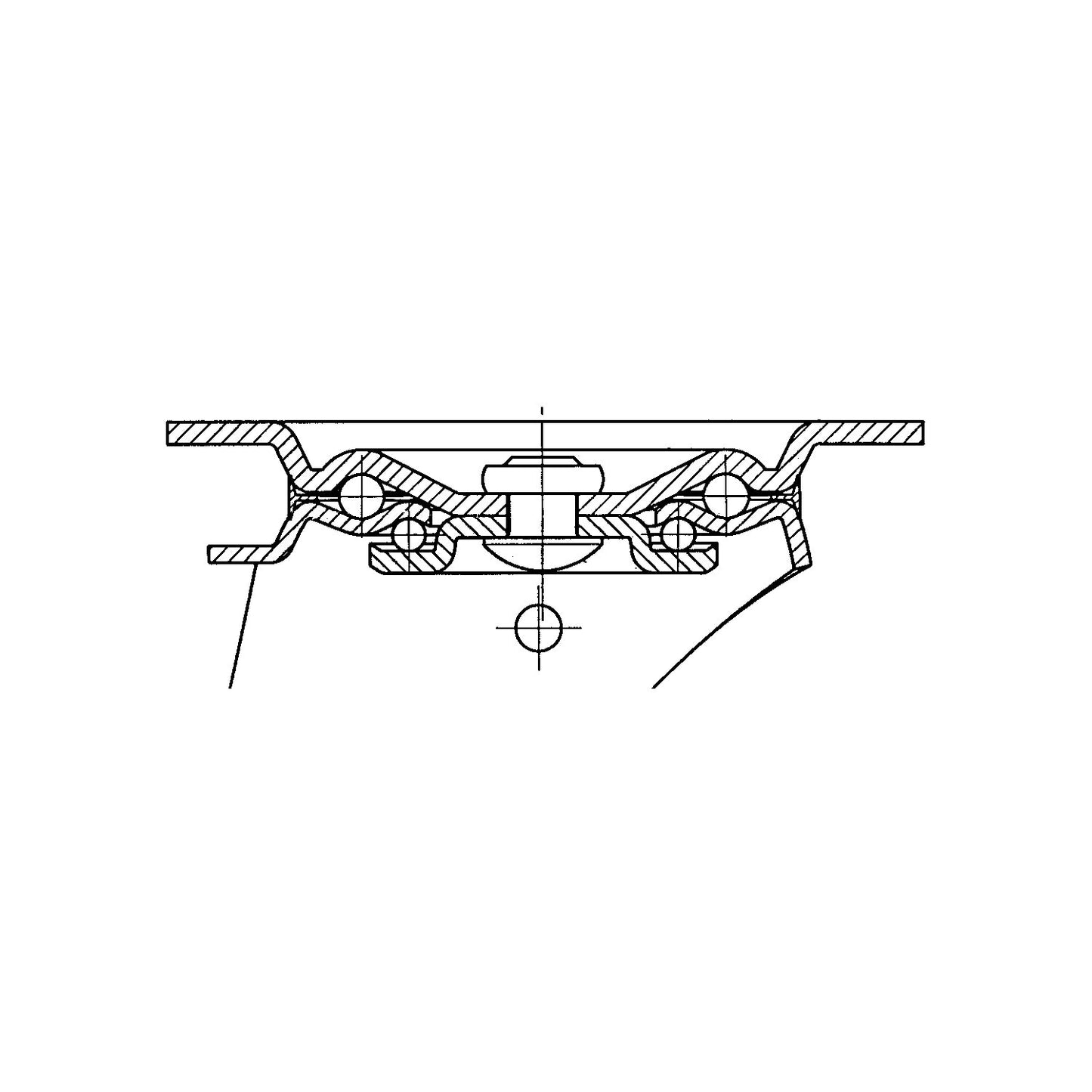 Polyurethane tyre on aluminium rim, wheel Ø x width 160 x 48 mm, swivel castor, max. load 300 kg.