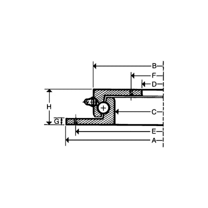 Ball bearing race for turntable steering, for transport equipment up to 30 km/h, max. load 1500 kg.