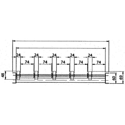 Light duty roller conveyor, aluminium frame with aluminium rollers, track width 600 mm, axle spacing 62.5 mm, length 2.0 m.