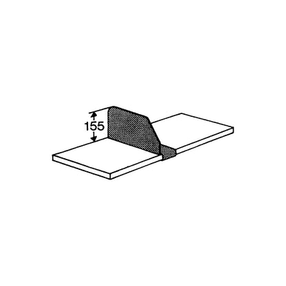 Shelf divider, height 155 mm, for depth 300 mm.