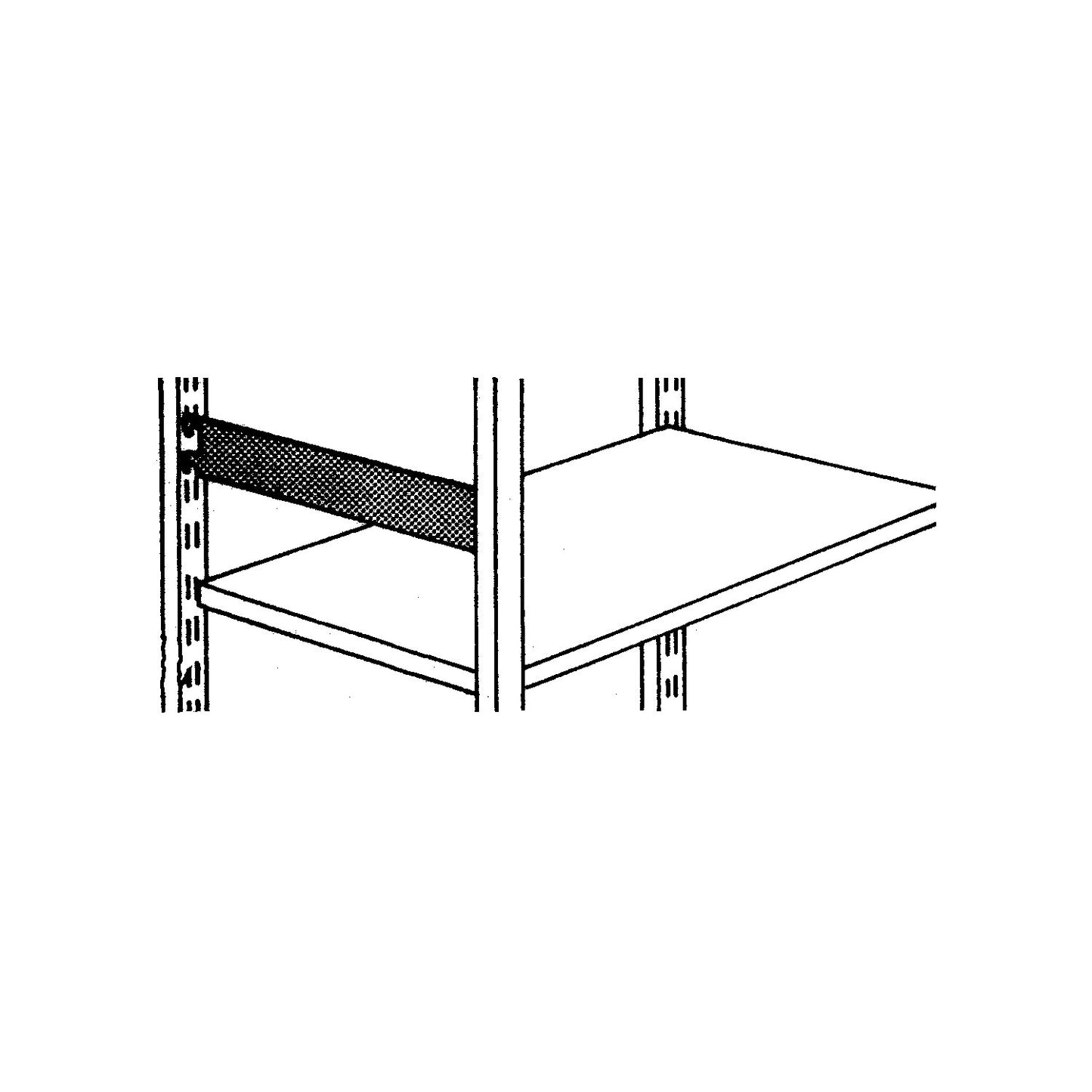 Side connector, light grey, for depth 300 mm.