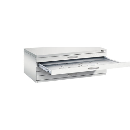 Drawing cabinet, A1, 5 drawers, height 420 mm, light grey.