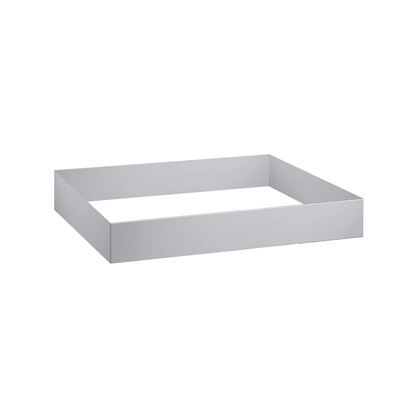 Plinth, height 100 mm, WxD 1100 x 750 mm, light grey.