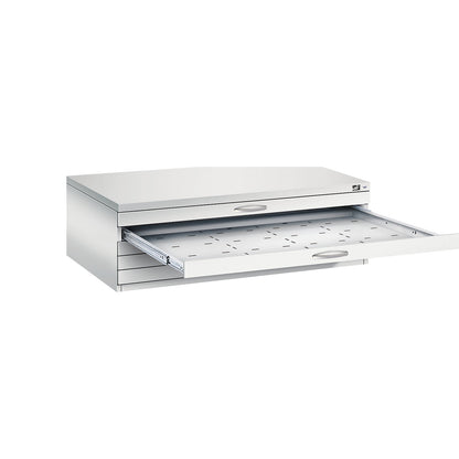 Drawing cabinet, A0, 5 drawers, height 420 mm, light grey.