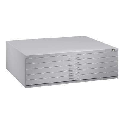 Drawing cabinet, A0, 5 drawers, height 420 mm, light grey.