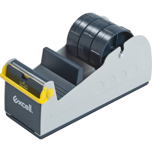 Table dispenser for self-adhesive tape, robust metal version, for tape widths up to 75 mm, pack of 3.