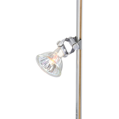 Low voltage illumination, rail system set with 3 x 20 W spotlights, for cabinet.