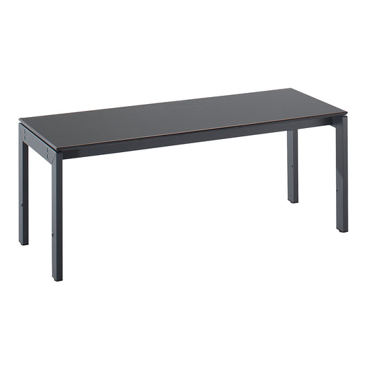 Changing room bench, single sided, HPL panel, basalt grey, length 1000 mm.