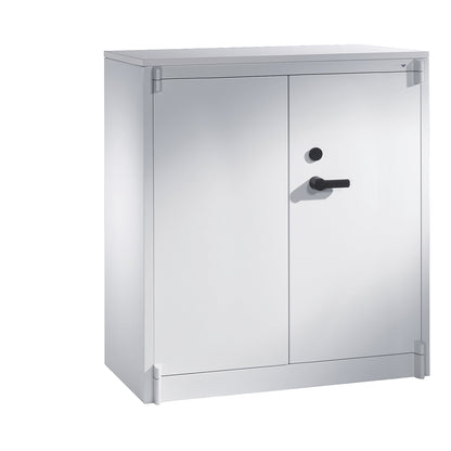 Certos fire protection cupboard, height 1226 mm, DIN 4102 compliant, W 1200 mm, light grey.