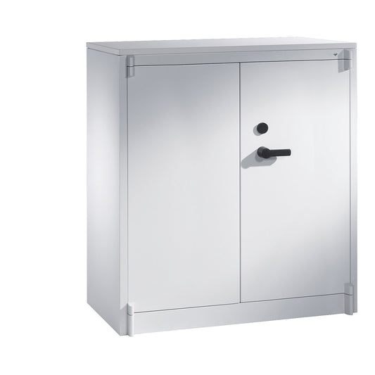 Certos fire protection cupboard, height 1226 mm, DIN 4102 compliant, W 1200 mm, light grey.