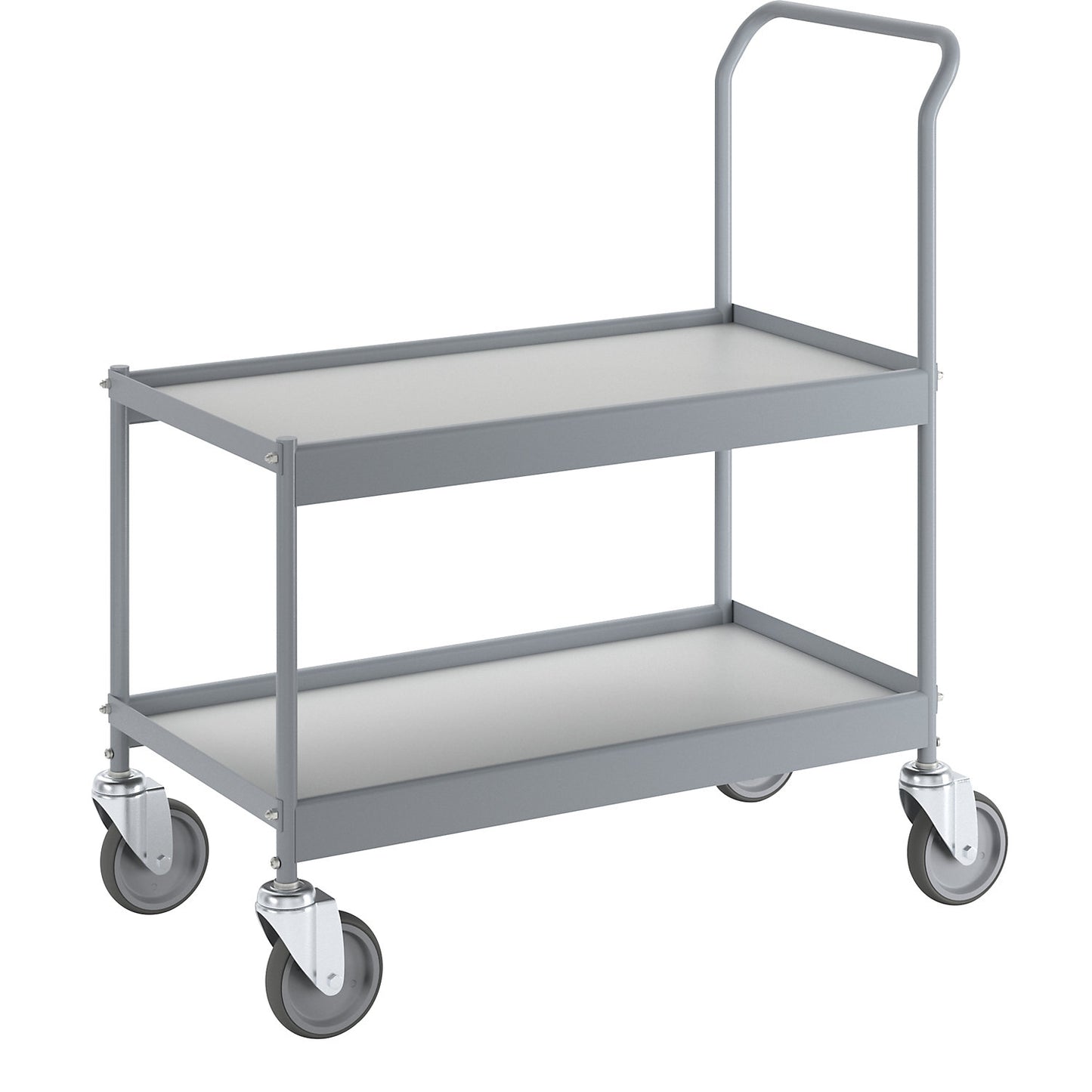 Table trolley, max. load 150 kg on 2 shelves, LxW 790 x 425 mm, 4 swivel castors.