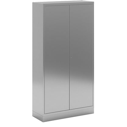 Stainless steel multi-purpose cupboard, 4 shelves, HxWxD 1950 x 1000 x 400 mm.
