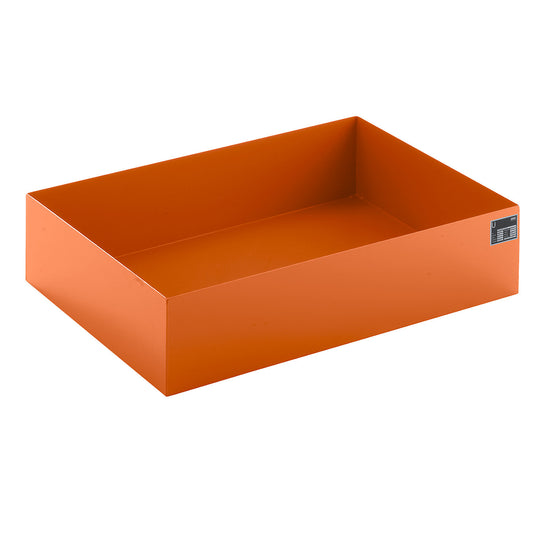 Pallet sump tray, LxWxH 1200 x 800 x 260 mm, orange RAL 2000.