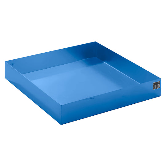 Pallet sump tray, LxWxH 1200 x 1200 x 185 mm, blue RAL 5012.