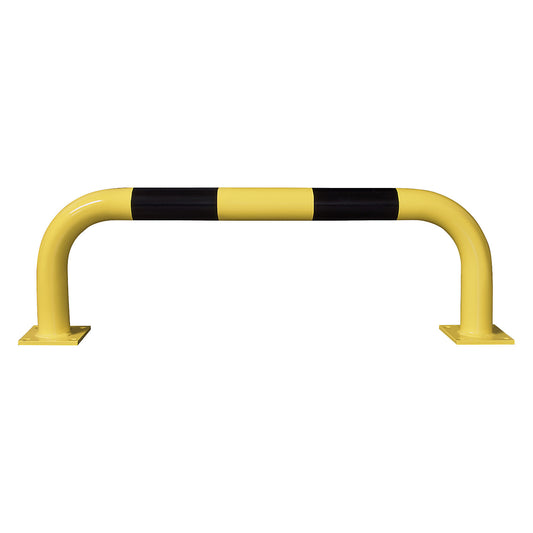 Crash protection bar, Ø 76 mm, for bolting in place, for outdoor use, HxW 350 x 1000 mm.