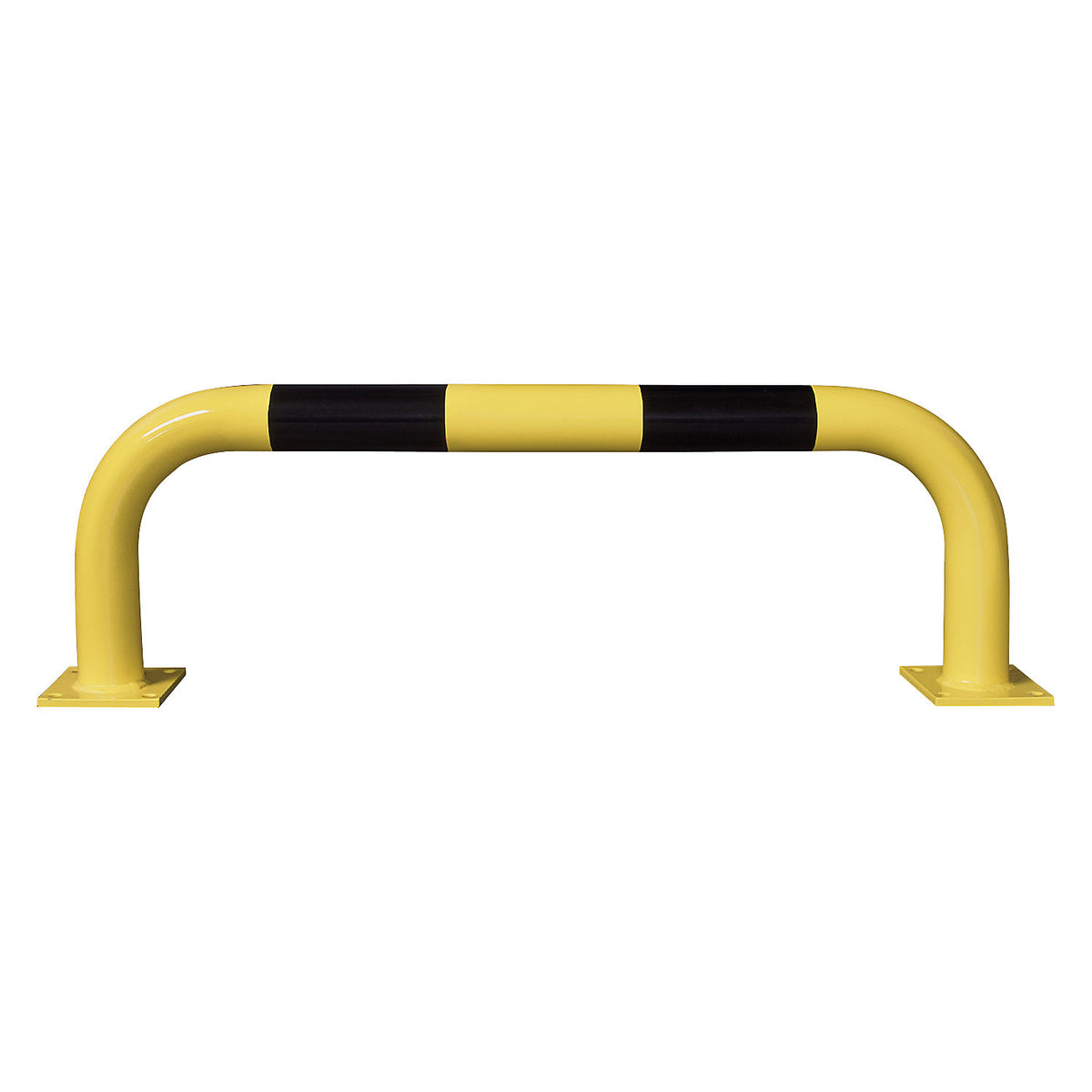Crash protection bar, Ø 76 mm, for bolting in place, for outdoor use, HxW 350 x 1000 mm.
