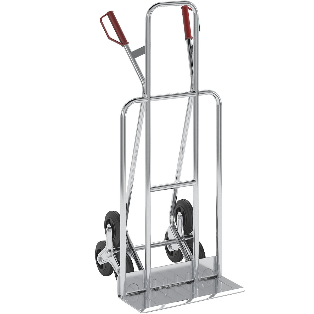Aluminium stair climbing truck, footplate WxD 550 x 220 mm, max. load 150 kg.