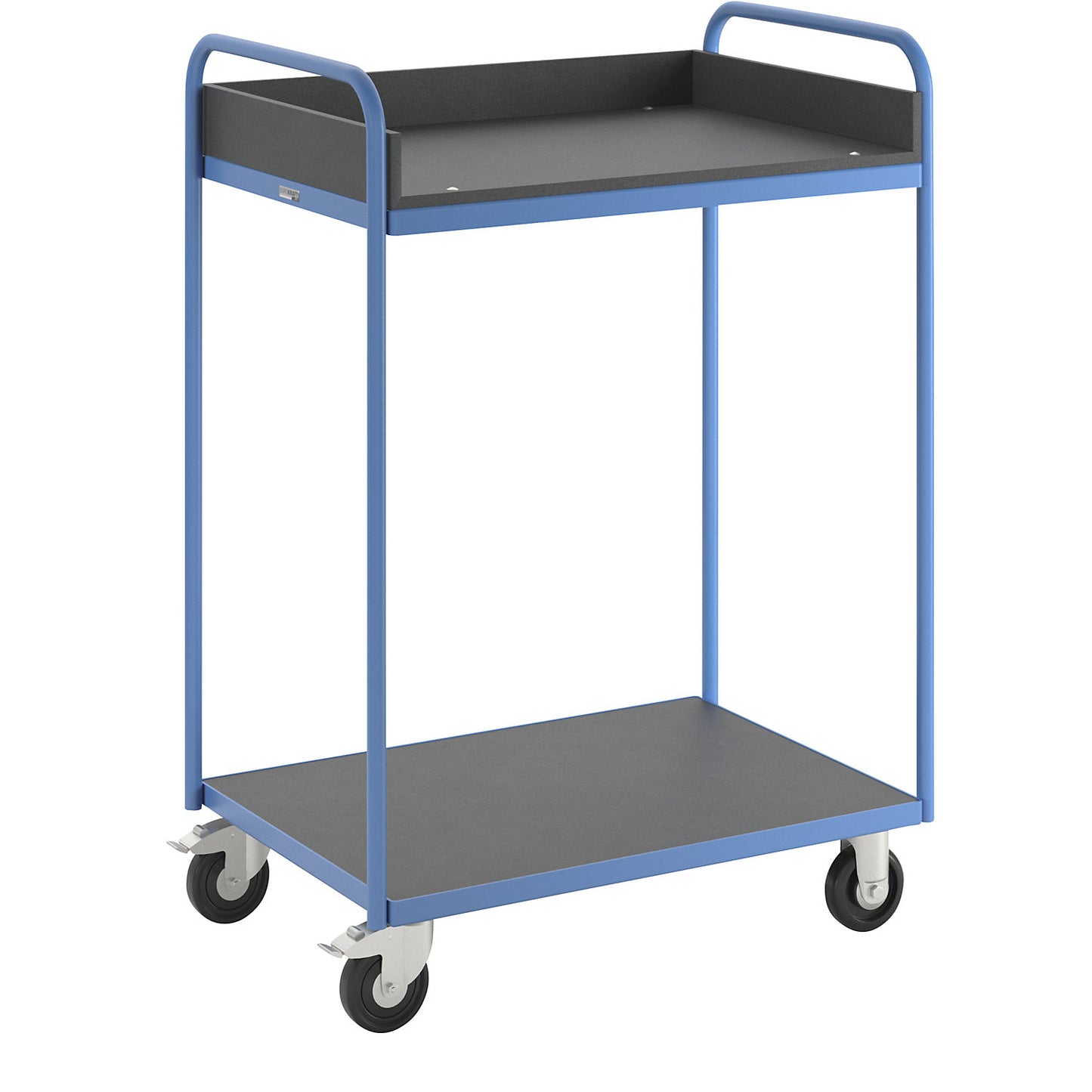 MOBIL work table, max. load 250 kg, 2 shelves, LxWxH 912 x 608 x 1287 mm.