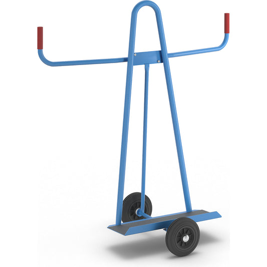 Panel trolley, max. load 300 kg, solid rubber tyres, wheel Ø 200 mm.