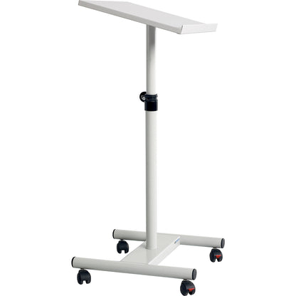 Pedestal desk, height adjustable, mobile, light grey, foot WxD 490 x 500 mm.