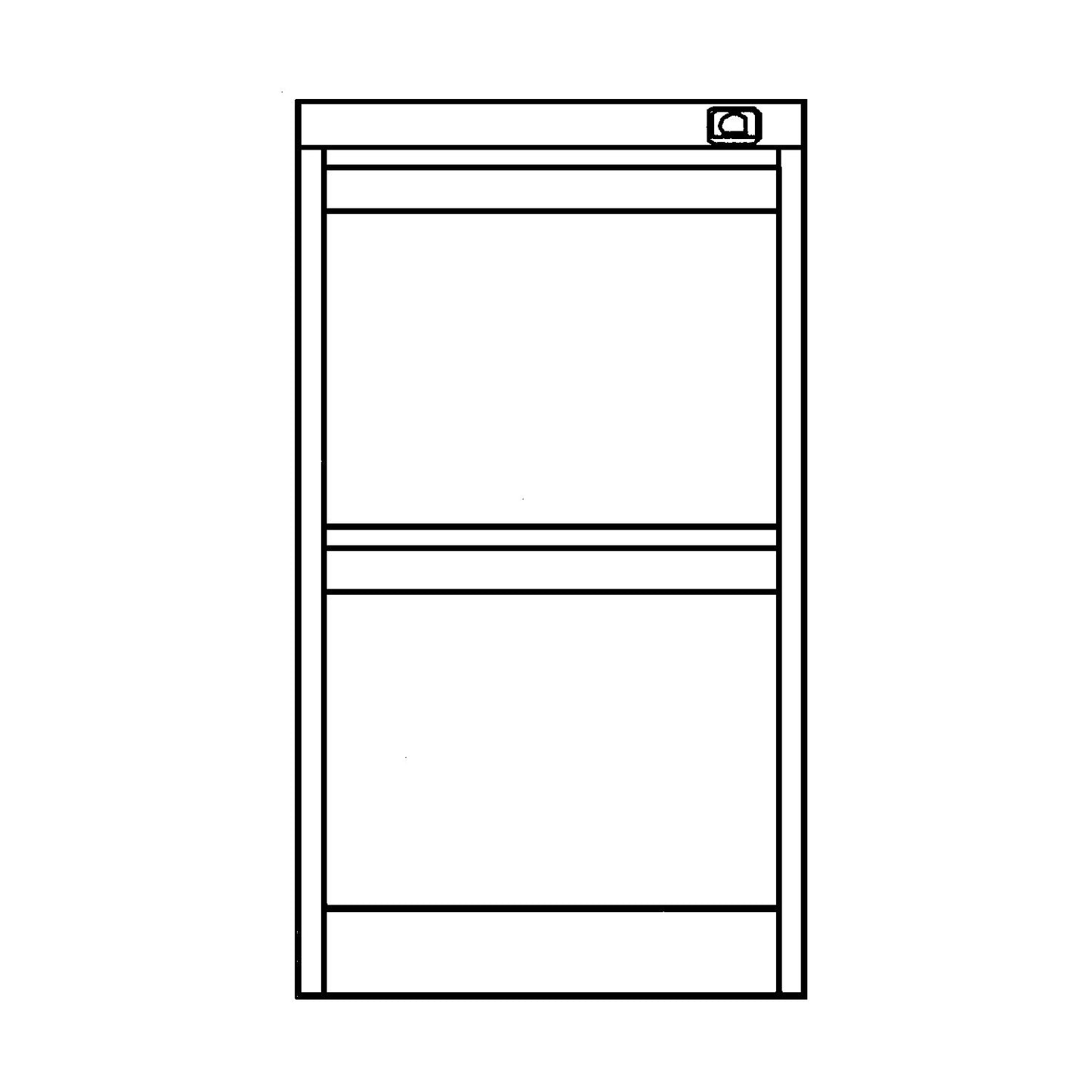 Suspension file cabinet, 1-track, 2 A4 drawers, light grey.