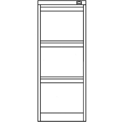 Suspension file cabinet, 1-track, 3 A4 drawers, deep black.