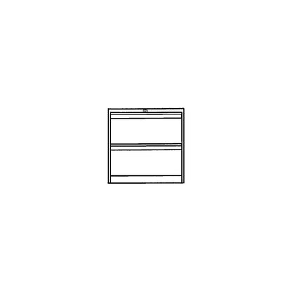 Suspension file cabinet, 2-track, 2 A4 drawers, light grey.