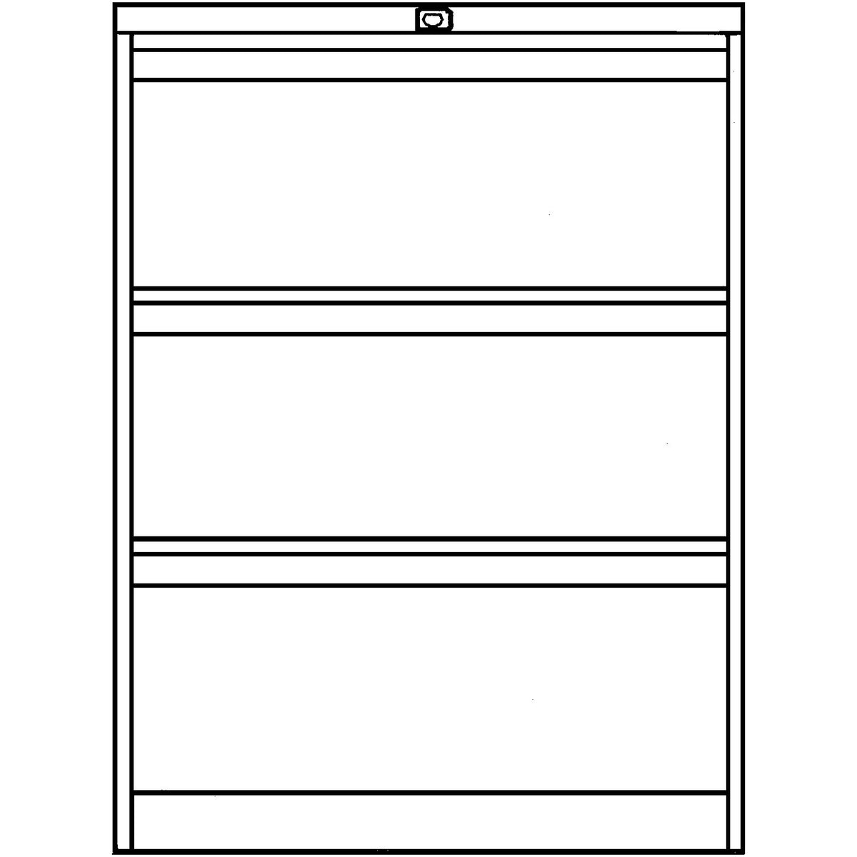 Suspension file cabinet, 2-track, 3 A4 drawers, traffic white.