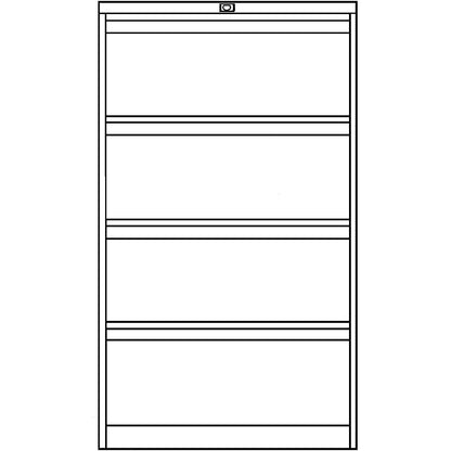 Suspension file cabinet, 2-track, 4 A4 drawers, jet black.