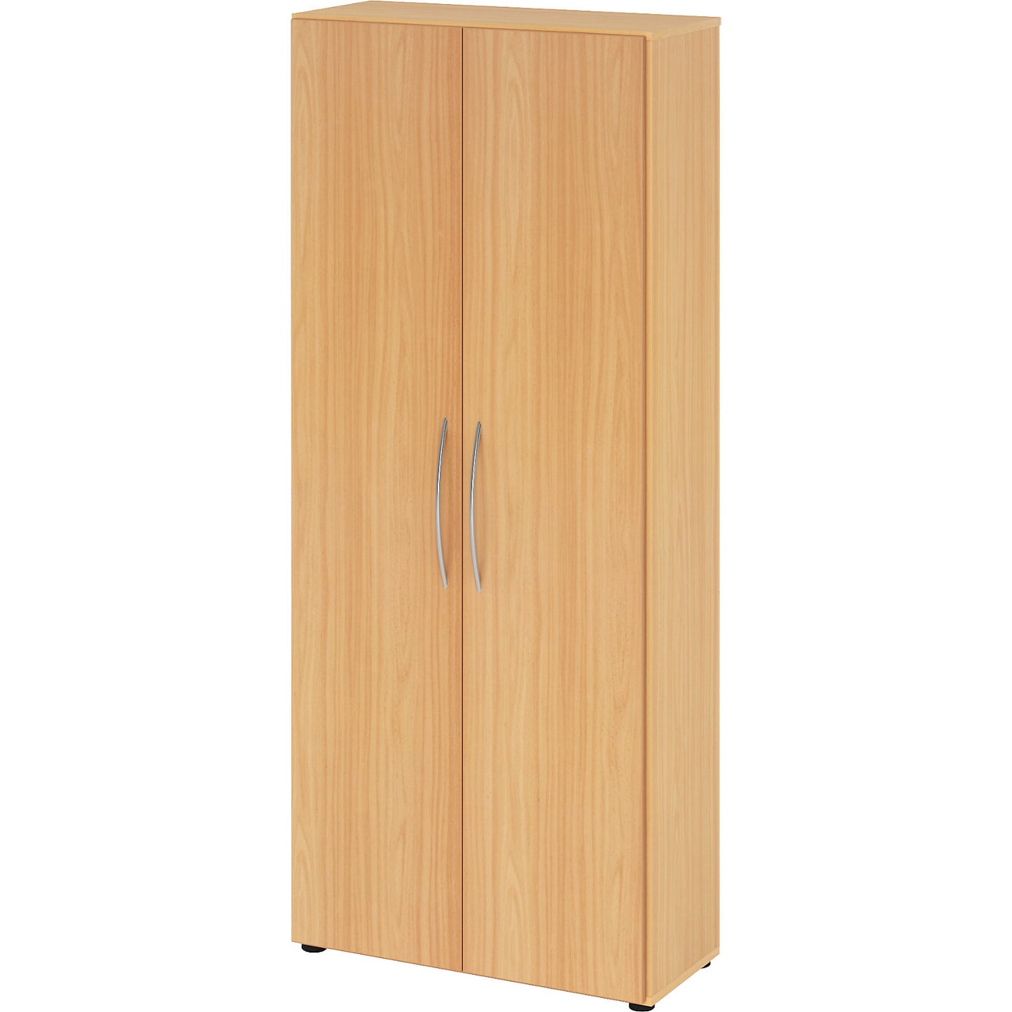 Office cupboard, HxWxD 1880 x 800 x 346 mm, 5 file heights, beech finish.