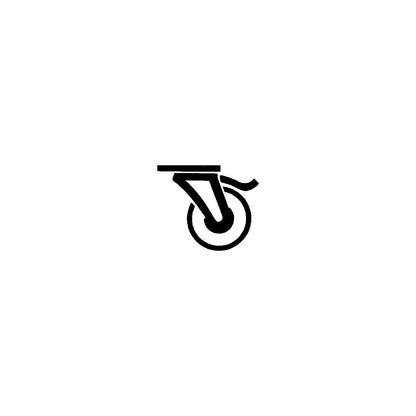 Elastic solid rubber tyre, grey, wheel Ø x width 125 x 40 mm, spoke rim, swivel castor with double stop.