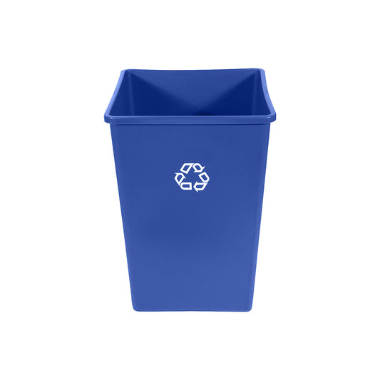 UNTOUCHABLE® recyclable waste container, capacity 132 l, square, blue.
