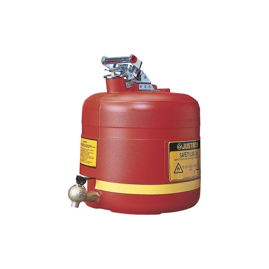 Safety dispenser with tap, polyethylene, capacity 19 l, painted red.