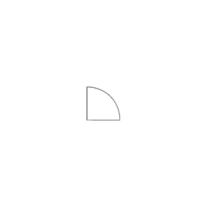 Linking top, corner panel 90°, rounded, white.