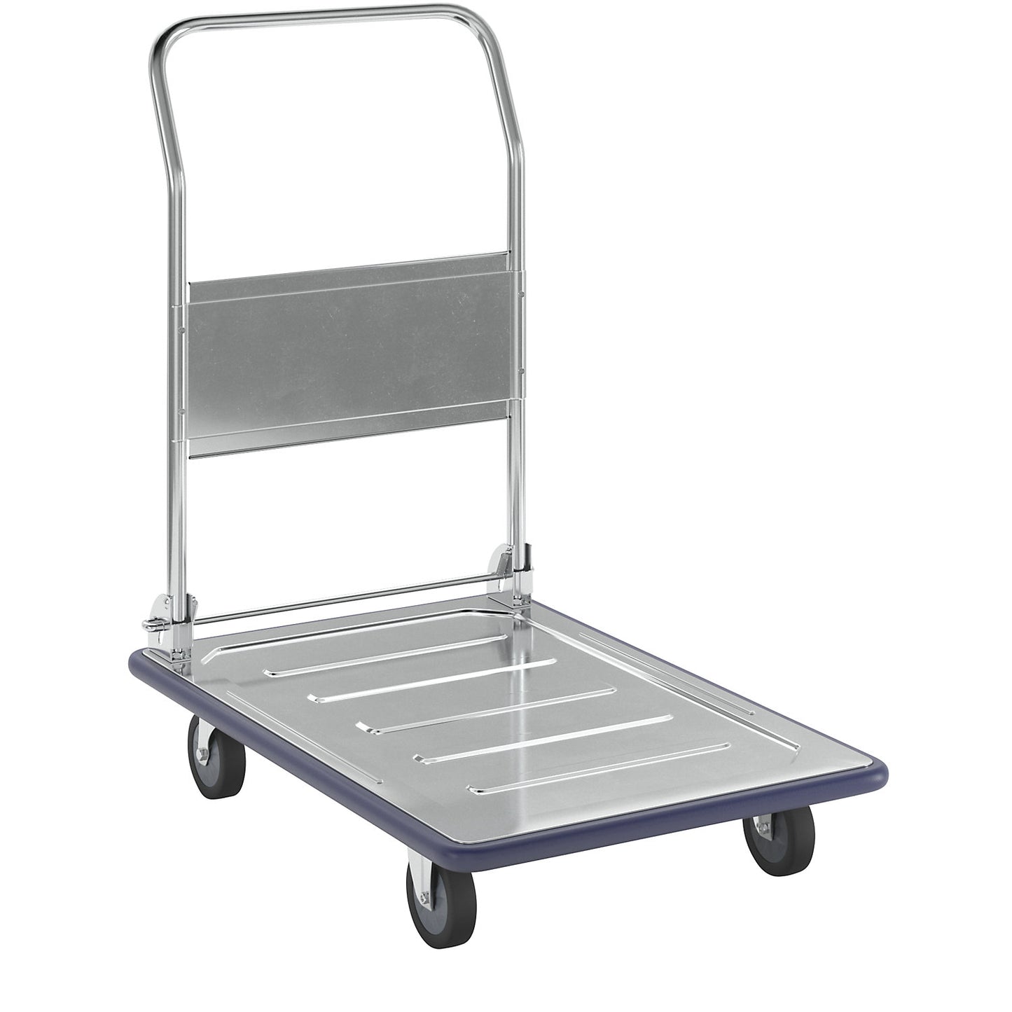Zinc plated platform truck, max. load 300 kg, LxW 925 x 625 mm.