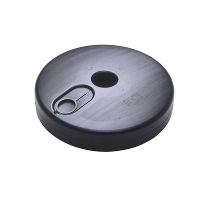 Chain stand set, 6 posts, round plastic base, can be filled, 10 m chain, black / yellow.