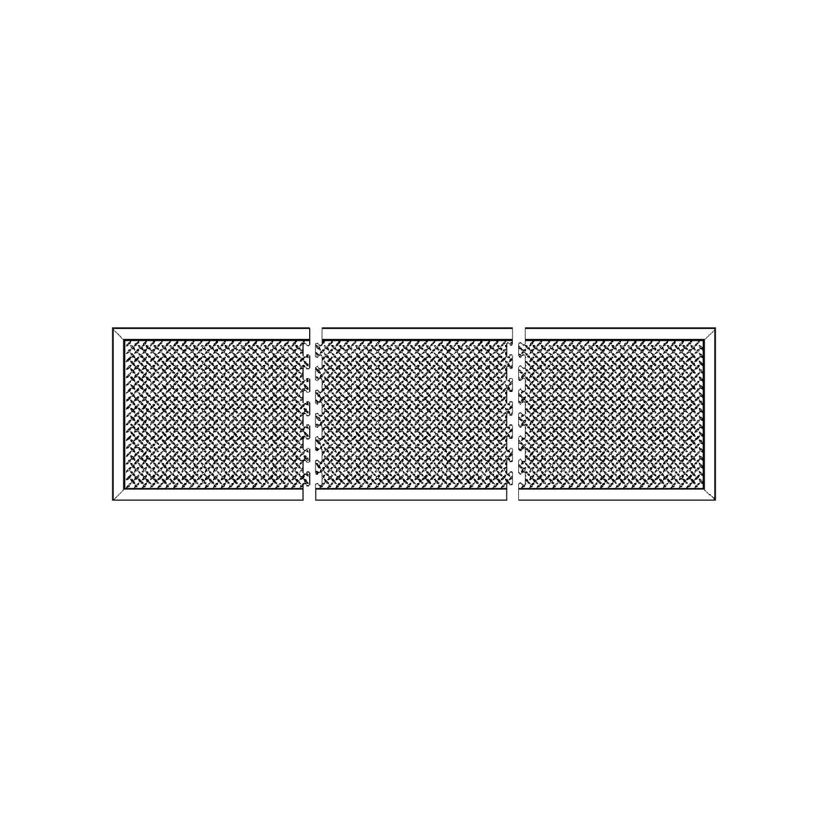 Comfort-Lok anti-fatigue matting, natural rubber, centre piece, LxW 800 x 700 mm, pack of 1.