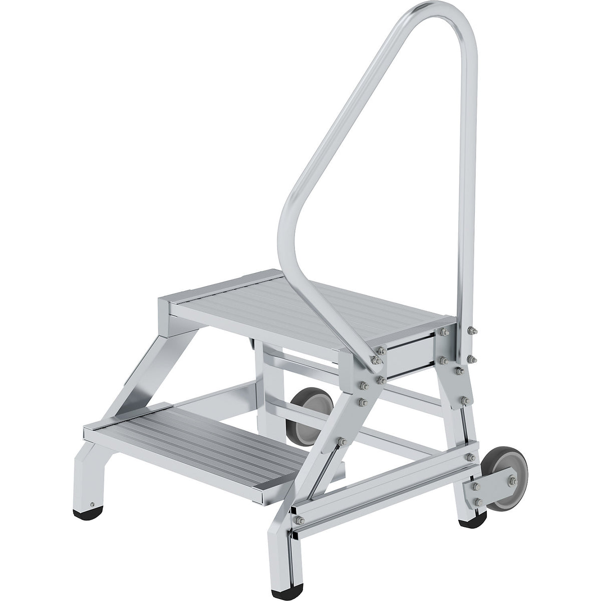 Heavy duty machine steps, MOBILE, max. load 300 kg, 2 steps.