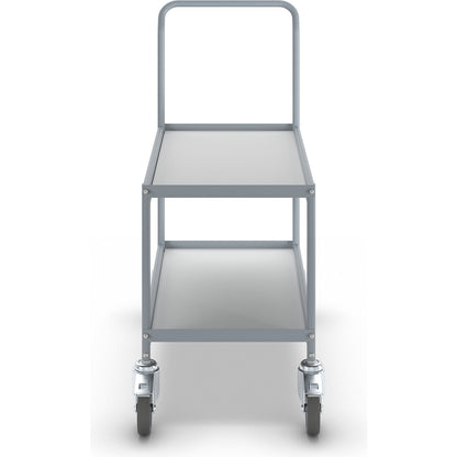 Table trolley, max. load 150 kg on 2 shelves, LxW 790 x 425 mm, with 2 swivel castors with double stops.
