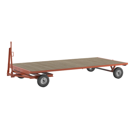 Trailer, 2-wheel turntable steering, max. load 2 t, platform 4.0 x 2.0 m, pneumatic tyres.