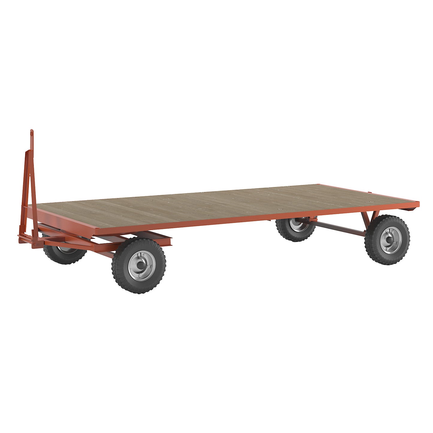 Trailer, 2-wheel turntable steering, max. load 5 t, platform 4.0 x 2.0 m, pneumatic tyres.