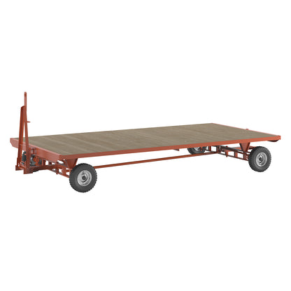 Trailer, 4-wheel linked ackerman steering, max. load 3 t, platform 4.0 x 2.0 m, pneumatic tyres.