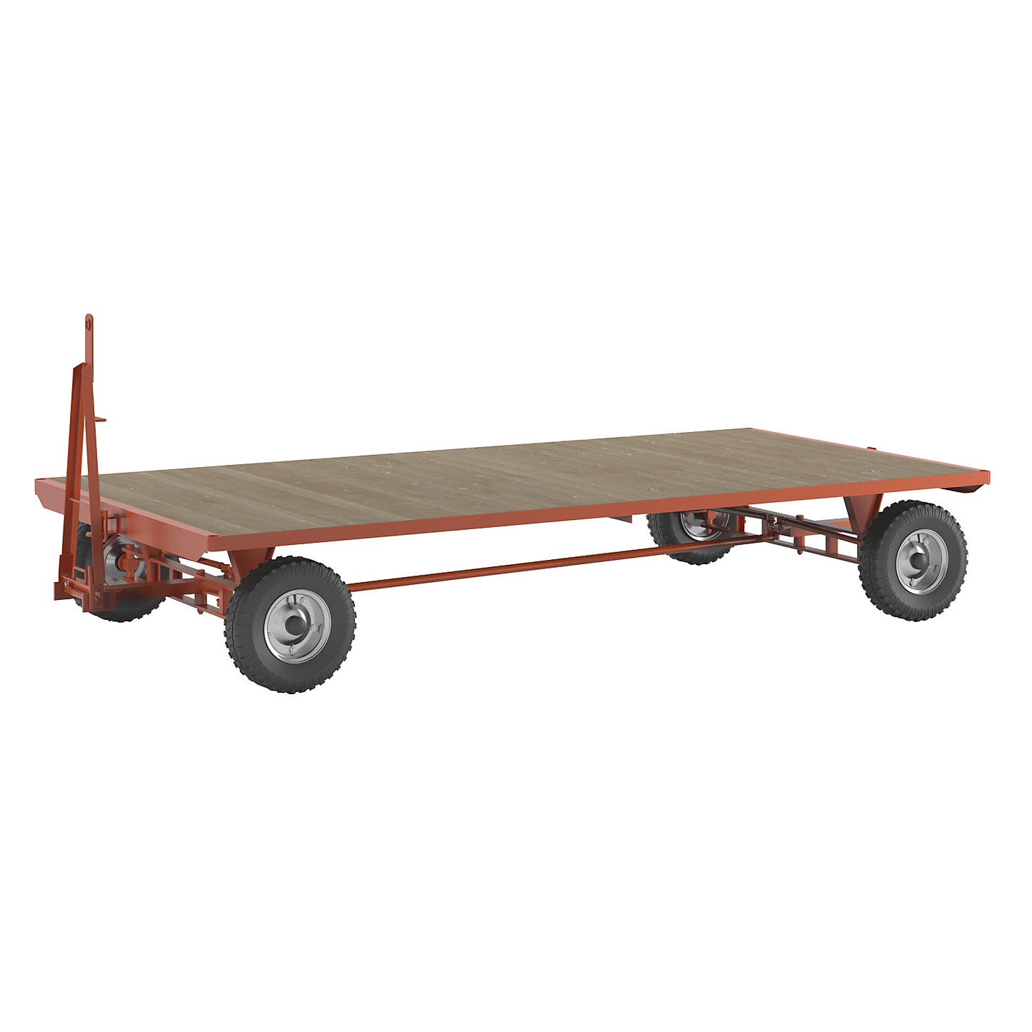 Trailer, 4-wheel linked ackerman steering, max. load 5 t, platform 4.0 x 2.0 m, pneumatic tyres.