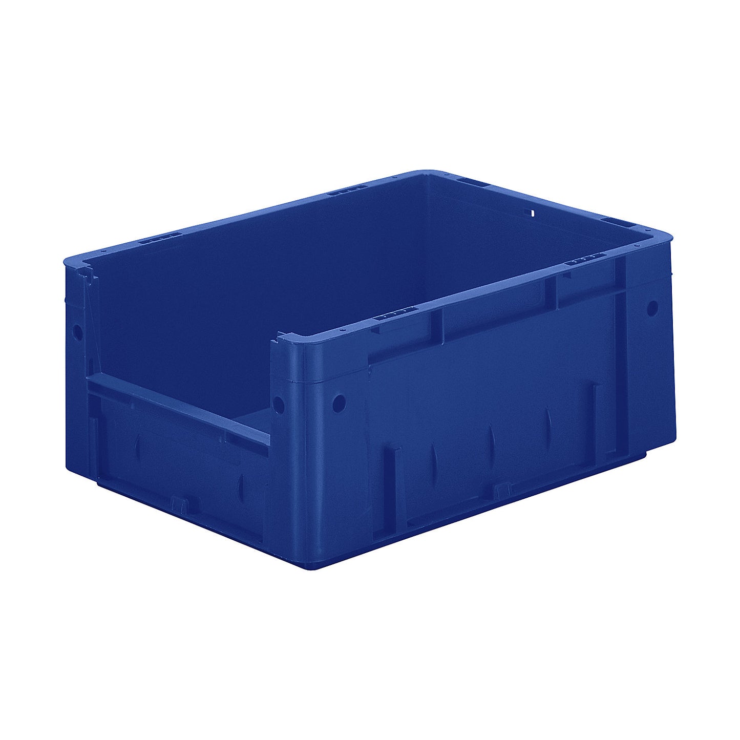 Euro stacking container with handle recess, capacity 14.5 l, LxWxH 400 x 300 x 175 mm, pack of 4, blue.