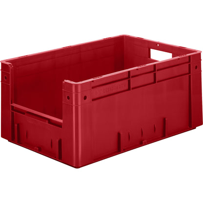 Euro stacking container with handle recess, capacity 50 l, LxWxH 600 x 400 x 270 mm, pack of 2, red.