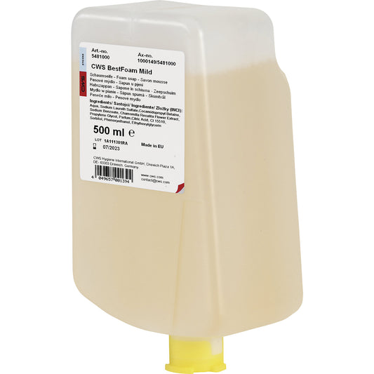 Best Foam soap concentrate, for dispensers, gentle on the skin, pack of 12 bottles, 0.5 l each.